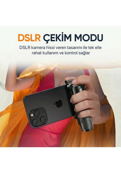 Juo Jst20 Kumandalı Mini Tripod Monopod Selfie Çubuğu Android Apple iPhone Uyumlu Beyaz