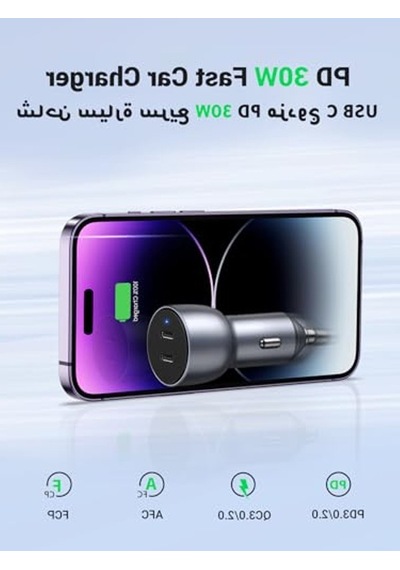 50w Çift Pd Type-c Çıkışlı Araç Çakmaklık Şarj Cihazı