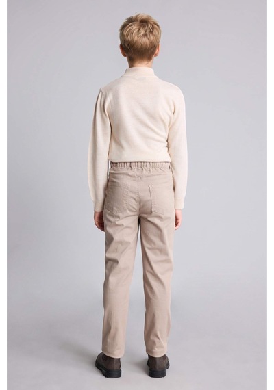 Defacto Okula Dönüş Düz Paça Gabardin Pantolon Erkek Çocuk U3254a626aubg716 Bej-bg716