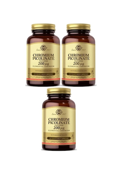 Solgar Chromium Picolinate 90 Kapsül 3 Adet