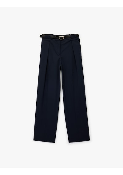 Koton Viskon Karışımlı Yüksek Bel Kemerli Geniş Paça Kumaş Pantolon Lacivert 6wak40097uw Lacivert Koton Viskon Karışımlı Yüksek Bel Kemerli Geniş Paça Kumaş Pantolon Lacivert 6wak40097uw Lacivert