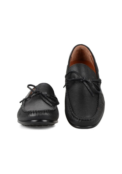 Erkek Fiyonklu Siyah Loafer Günlük Ayakkabı