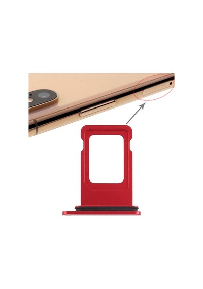 Apple Uyumlu iPhone Xr Sim Kart Tepsisi Tek Sim Kırmızı