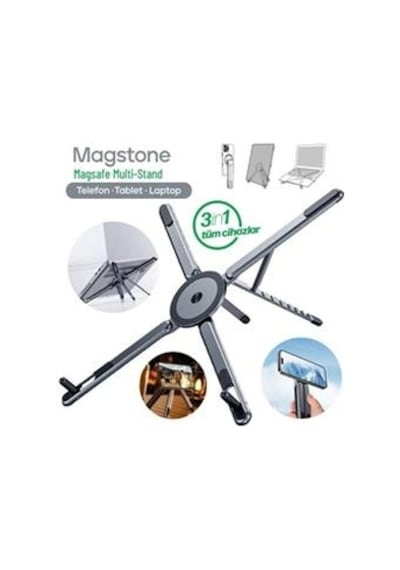 Feny Fn-ms10 Magstone 360 Dönebi Len Ayarlanabi Li R Kademeli 3i N1 Magsafe Laptop Stand Kdo