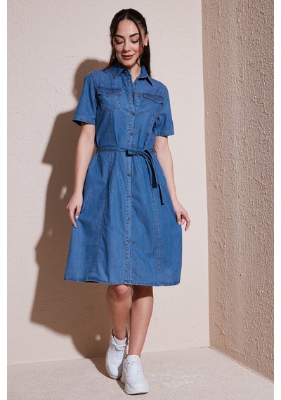 Fashion Friends Bayan Elbise 25y0108k1 Mavi Mavi