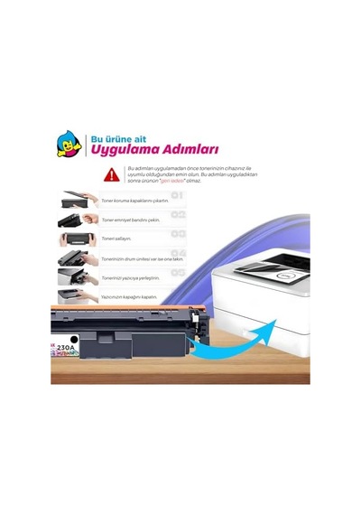 Hp Uyumlu 230a W2300a Muadil Toner Takımı - Çipli / Color Laserjet Pro 4203dn / 4203dw / 4303dw / 4303fdn / 4303fdw