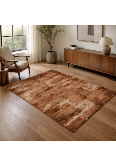 Kartela Halı Vintage Halı Kaymaz Taban Makinede Yıkanabilir Halı Bakır - 200 X 300 Cm