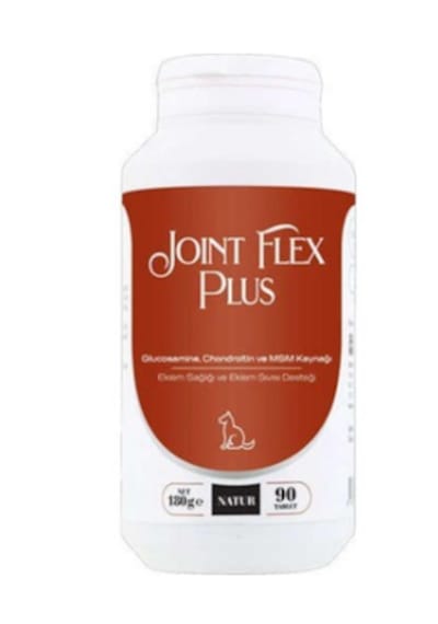 Natur Joint Flex Plus 90 Tb - Kedi & Köpek İçin Eklem Sıvısı Artırıcı, Kalça Displazisi & Ağrı Onarıcı Tablet