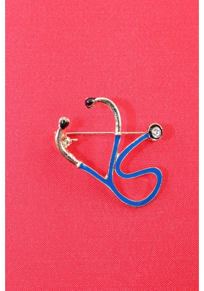 Yaşamın Ritmini Kalbinizde Taşıyın Stetoskop Broş Taşlı Doktor Stetoskoplu Erkek Kadın Yaka İğnesi. Çok Renkli