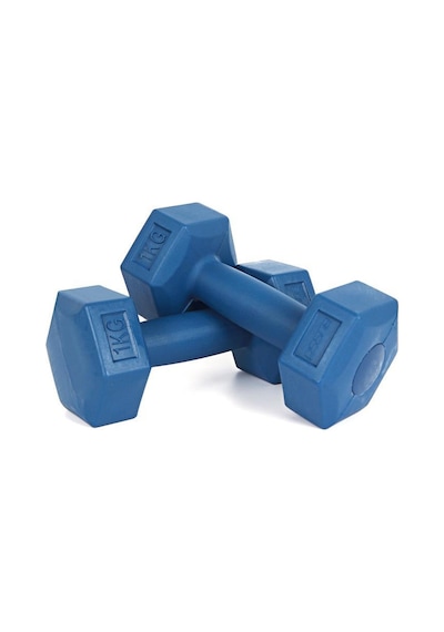 Busso CMt-10 Plastik Dambıl Set Mavi 1 KG x 2 Adet