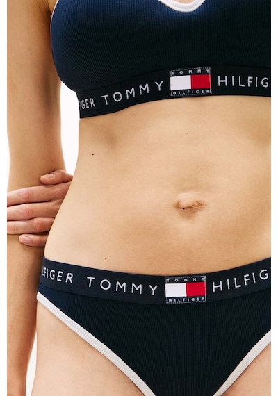 Tommy Hilfiger Kadın Rib Örgü Bikini Altı Gece Mavisi