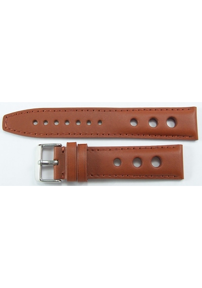 Bizon Kiremit Kahverengi Taba Gerçek Deri Saat Kordonu 24mm Kayış