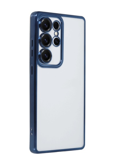 Newface - 738 - Samsung Galaxy S24 Ultra Kılıf Razer Lensli Silikon - Metemıx - - Lacivert