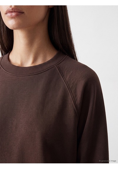 LC Waikiki Lc Waıkıkı Kahverengi Soft Touch Oversize Kadın Sweatshirt Tunik