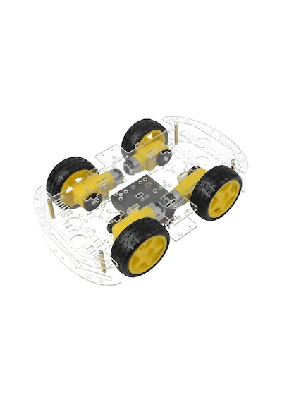 4wd Çok Amaçlı Mobil Robot Araba Platformu Kendin Yap Kiti Redüktörlü Motor Ve Şase Seti Demonte Montesiz