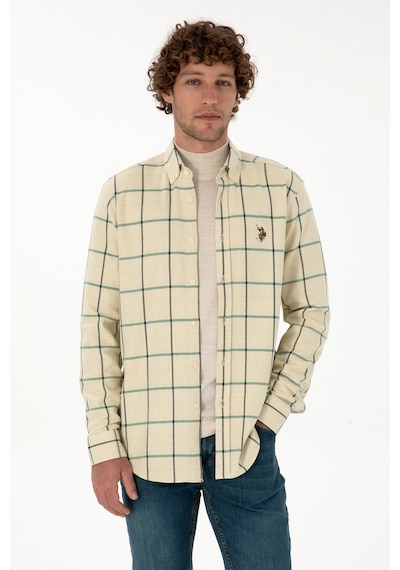 U.S. Polo Assn. Erkek Koyu Yeşil Uzun Kollu Gömlek 50316617-VR079