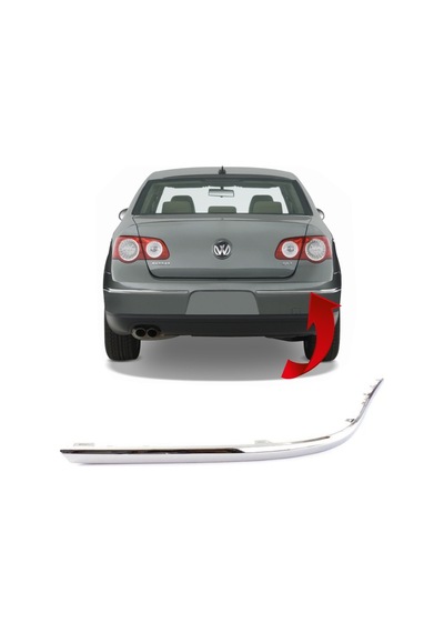 Vw Passat B6 Sag Arka Tampon Nikelaji 2006-2011 3C5807460A 529453057