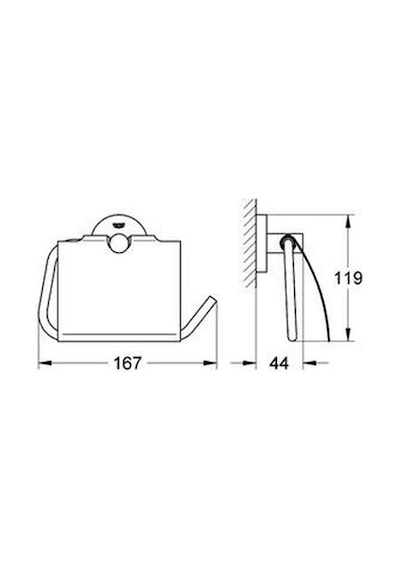 Grohe Essentials Tuvalet Kağıtlığı Kapaklı - 40367001