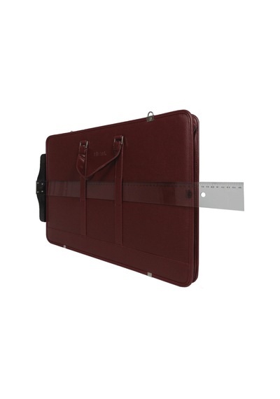 : Deri Proje Çantası : 40 Cm X 55 Cm : Bordo