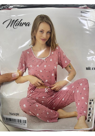 Miressa Pamuklu Pijama Takımı PEMBE