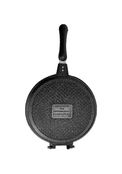 Taşhan T-0675 Döküm Yuvarlak Çift Taraflı Balık Tavası - 30 Cm Siyah