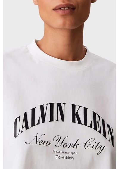 Calvin Klein Bayan T Shirt Lv047f813g Yaf Beyaz