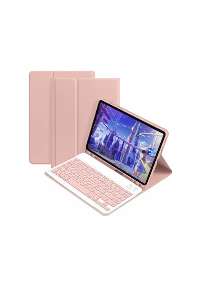 Microcase Xiaomi Poco Pad M1 12.1 İnch Tablet Uyumlu Bluetooth Klavyeli Standlı Kılıf Siyah - Bkk4