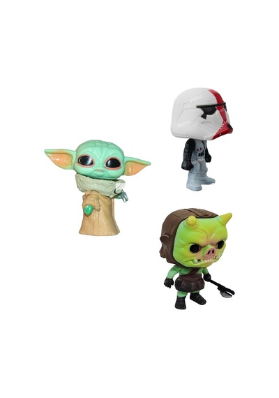S.wars The Mandalorian Baby Yoda İncinerator Stormtrooper Gamorrean Fighter 3'lü Figür Oyuncak Seti