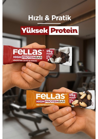 Yüksek Protein Bar 45 G Süper İkili Kutu - 24 Adet Yer Fıstıklı X 12 + Hindistan Cevizli X 12