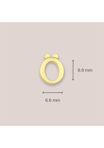 Goldkupe 14 Ayar Altın Ö Harf Küpe 0,47 Gr-1374