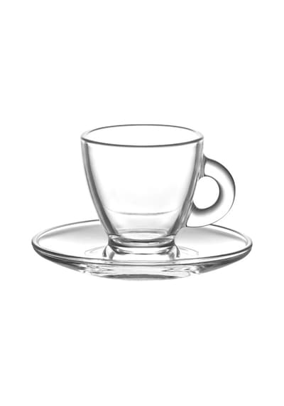 Lav Roma Cam Espresso Fincan Seti 6 Kişilik 95 ml (6 Espresso Fincanı ,6 Fincan Tabağı)