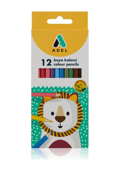 Adel 12li Kuru Boya Tam Boy Çok Renkli