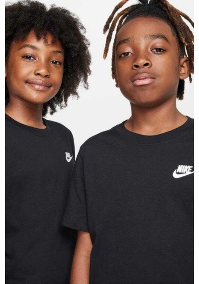 Nike Nsw Tee Futura Lbr Çocuk Spor Tişört Rahat Kesim Fz5177 Siyah-beyaz