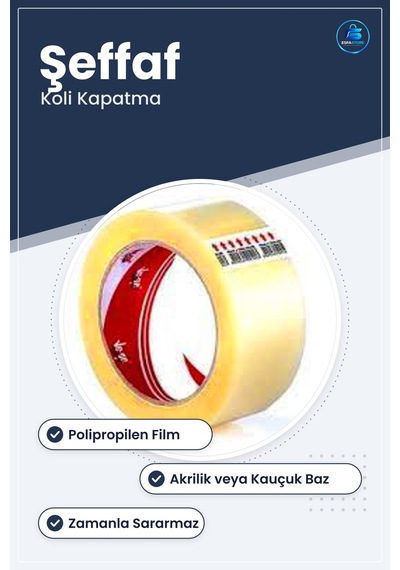 Şeffaf Koli Bandı Ambalaj Kutu Kapatma Ev Ofis Depo Paketleme Day Diğer