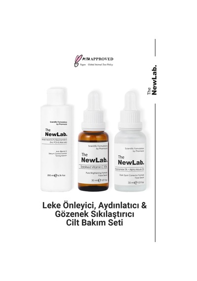 The NewLab Leke Karşıtı, Cilt Aydınlatıcı Ve Gözenek Sıkılaştırıcı Cilt Bakım Seti