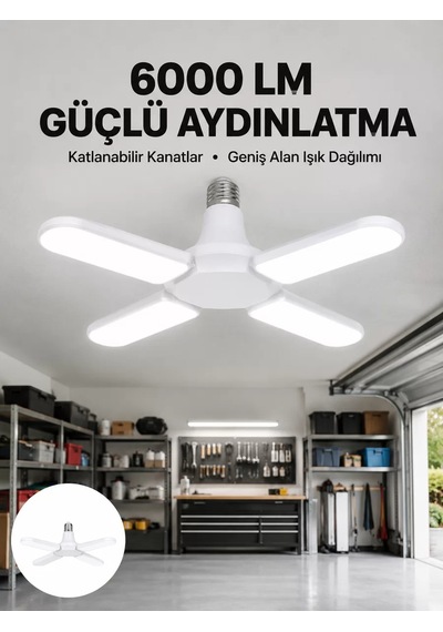 Hepsi Enerji Tasarruflu Led Ampül 60 Watt 4 Kollu Beyaz Işık Yeni Nesil Najmaddin Diğer