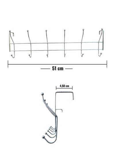 Kapı Arkası Askısı / 51 Cm / 1 Adet Metal