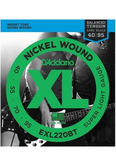 Daddarıo Bas Gitar Tel Seti. Xl. 40-95. Long Scale. Nıck Exl220Bt