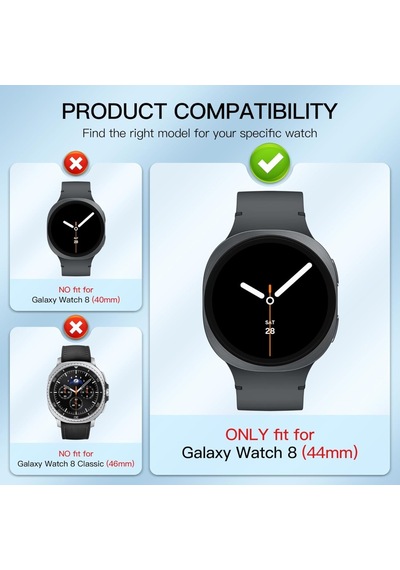 Samsung Galaxy Uyumlu Watch 8 Classic 46mm Sert Pc Kasa Ve Ekran Koruyucu