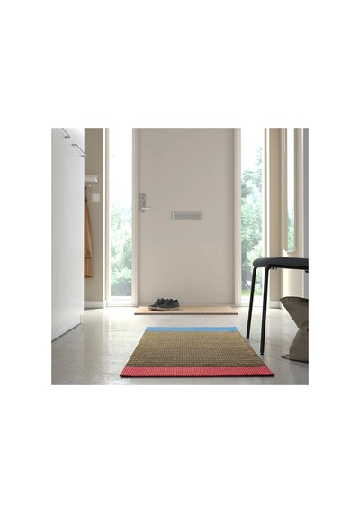 Ikea Bartrad Halı 60 X 90 Cm Kahverengi - Kırmızı - Mavi Çok Renkli