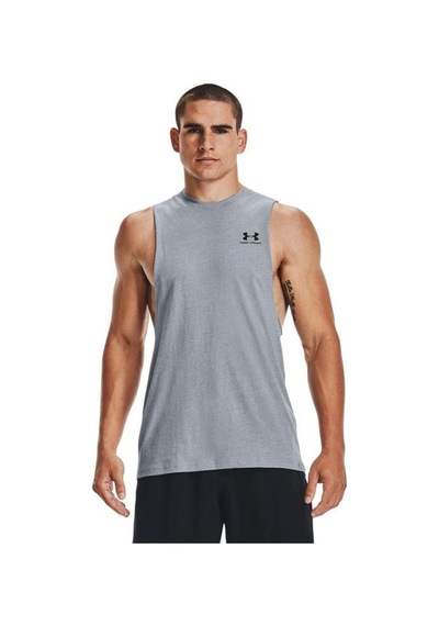 Under Armour Left Chest Cut Off Erkek Atlet 1329286-035 Gri