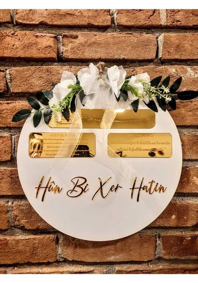 Kapı Süsü Pleksi Hun Bi Xer Hatin Altın