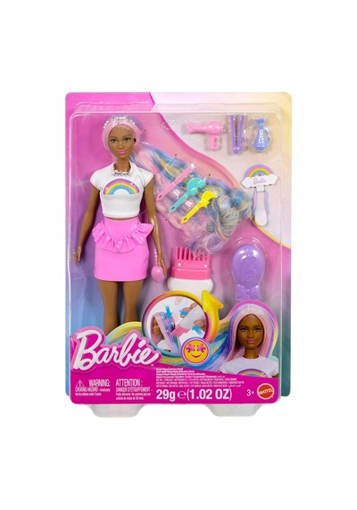 Barbie Gökkuşağı Saçlar Bebeği Kahverengi Saçlı Jjp08