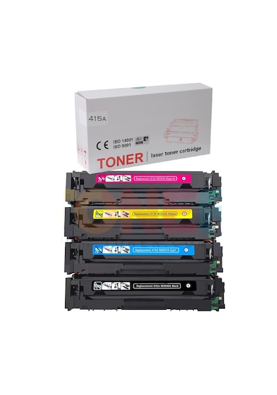 Hp M479fdn 415a Uyumlu Toner Seti Çipsiz Tüm Renkler