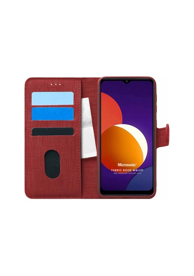 Microsonic Samsung Uyumlu Galaxy M12 Kılıf Fabric Book Wallet