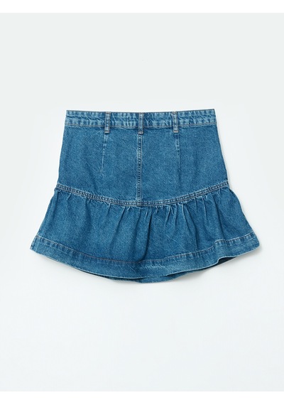 Lcw Vision İndigo Standart Fit Kadın Jean Mini Etek