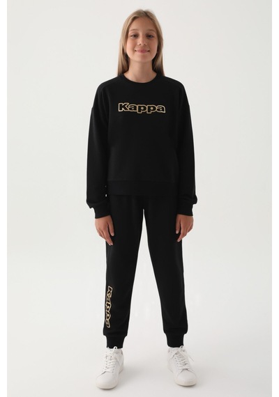 Kappa Kız Çocuk Siyah Sweatshirt Siyah