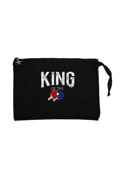 Ping Pong King Of The Siyah Clutch Astarlı Cüzdan / El Çantası Siyah