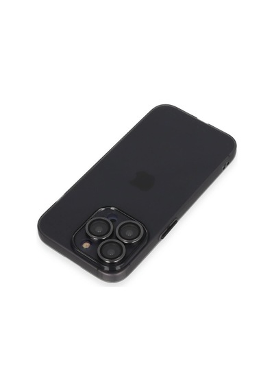 Apple Uyumlu iPhone 13 Pro Max Kılıf Luko Lens Silikon Siyah,