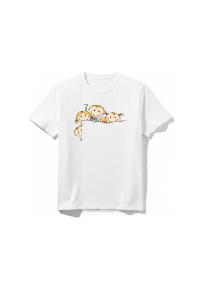 Urbantrendstore Unisex Kız Çocuk Erkek Çocuk Bisiklet Yuvarlak Yaka Basic Kısa Kollu %100 Pamuk Tişört Beyaz